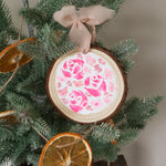 Load image into Gallery viewer, Pink Lover Wood Slice Ornament
